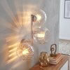 Aplique de pared Koyoto moderno con tres esferas de vidrio transparente