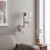 Aplique de pared Koyoto moderno con tres esferas de vidrio transparente