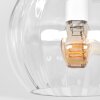 Aplique de pared Koyoto moderno con tres esferas de vidrio transparente