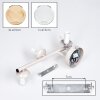 Aplique de pared moderno Koyoto en set de 2, con 3 esferas de vidrio ámbar