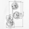 Aplique de pared Koyoto moderno, set de 2, con tres esferas ámbar, E14