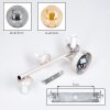Aplique de pared moderno Gastor en set de 2 con tres esferas de vidrio ahumado y ámbar