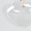 Plafón de techo moderno Chehalis con racimo de 4 pantallas esféricas transparentes