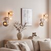 Aplique de pared Koyoto moderno, set de 2, 3 esferas verticales con ø 15 cm