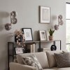 Aplique de pared Koyoto en set de 2, con tres esferas de vidrio ahumado y transparente