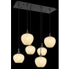 Maxy de Globo lámpara colgante redonda de diseño orgánico, 6 luces, 80 cm, moderna