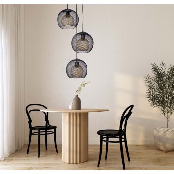NOWA Selina lámpara colgante moderna de 3 luces E27 de 45 cm para comedor y salón