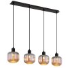 Tom NOWA lámpara colgante alargada moderna 4 luces E14 80,8 cm para comedor y salón