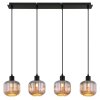 Tom NOWA lámpara colgante alargada moderna 4 luces E14 80,8 cm para comedor y salón