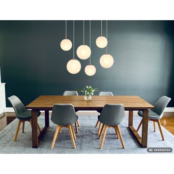 Nowa Kop lámpara colgante de 6 luces moderna E27 93,5 cm para comedor y salón