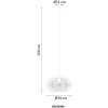 NOWA Sakura lámpara colgante de techo moderna para interior, 25 W, E27, 150 cm, Ø 34 cm