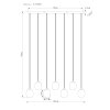 NOWA Minara lámpara colgante LED alargada 102 cm 3000 Kelvin 4600 Lumen 38 Watt