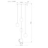 NOWA Minara lámpara de techo colgante LED moderna Ø 43 cm 3300 lm 3000 K