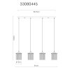 NOWA Leeds lámpara colgante moderna de 4 luces E14 para comedor y salón