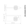 NOWA Tom lámpara de sobremesa moderna con interruptor en el cable E14 40 W 35 cm