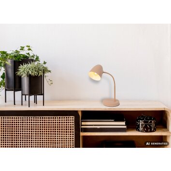 NOWA Jason lámpara de mesa de lectura moderna E14 25 W con brazo flexible