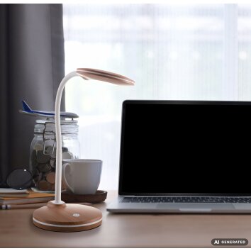 NOWA Carmen lámpara de escritorio LED curvada para estudio, 3000 K 300 lm 3,5 W