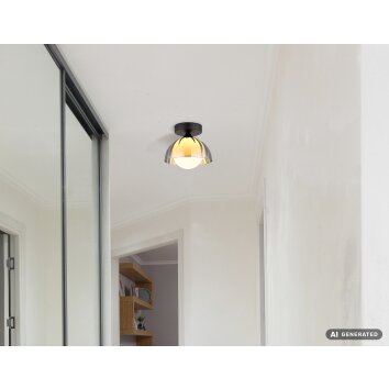 NOWA Eva plafón redondo moderno con casquillo G9 Ø20 cm para cocina y salón