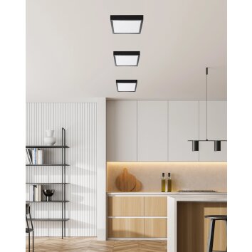 NOWA Puccy plafón LED cuadrado de superficie moderno, 3000 K, 1500 lm, 15 W