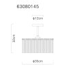 NOWA Leeds plafón de techo, lámpara de techo redonda moderna Ø 35 cm E27