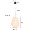 Steinhauer Sable lámpara colgante redonda Ø 30 cm, largo 30 cm para comedor y salón