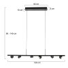 Steinhauer Marcadore lámpara colgante lineal LED 120 cm de 6 focos orientables
