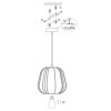 Steinhauer Sable lámpara colgante redonda moderna Ø 28 cm, largo 28 cm