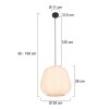 Steinhauer Sable lámpara colgante redonda moderna Ø 28 cm, largo 28 cm
