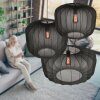Steinhauer Sable lámpara colgante redonda moderna E27 para comedor y salón
