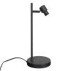 Steinhauer Bambus lámpara de lectura de mesa orientable con pantalla redonda E14
