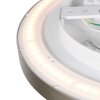 Steinhauer Plafón LED Flady moderno, redondo y plano, regulable, 2700 Kelvin blanco cálido