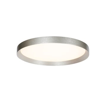Steinhauer Plafón LED Flady moderno, redondo y plano, regulable, 2700 Kelvin blanco cálido