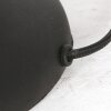 Steinhauer Lámpara de mesa oriental Lyons con pie torneado, pantalla negra y dorada