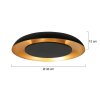 Steinhauer Plafón LED Golden Veil redondo y plano, regulable, 2700 Kelvin blanco cálido