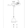 Steinhauer Lámpara colgante Sparkled Light, jaula de madera marrón, regulable en altura