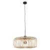 Steinhauer Lámpara colgante Sparkled Light, jaula de madera marrón, regulable en altura