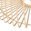 Steinhauer Lámpara colgante Sparkled Light, jaula de madera marrón, regulable en altura