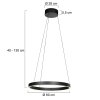 Steinhauer Mykty lámpara colgante aro LED regulable en altura ø 60 cm 2700 K 7800 lm