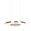 Steinhauer Lámpara colgante redonda Soleil, doble aro, LED 2700 Kelvin ajustable, largo 32 cm