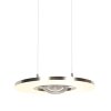Steinhauer Lámpara colgante redonda Soleil, doble aro, LED 2700 Kelvin ajustable, largo 32 cm