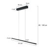 Steinhauer Bande lámpara colgante lineal LED regulable de 3 luces 2400 lm 2200-4000 K