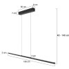 Steinhauer Bande LED lámpara colgante lineal de 3 luces para comedor y salón 3 cm