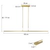 Steinhauer Zelena lámpara colgante LED lineal de 3 luces para isla de cocina