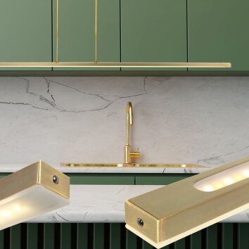 Steinhauer Zelena lámpara colgante LED lineal de 3 luces para isla de cocina
