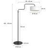 Steinhauer Bloeba lámpara de pie de lectura ajustable con brazo curvado, E27