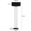 Steinhauer Stang lámpara de pie con mesa auxiliar, 160 cm, interruptor, E27
