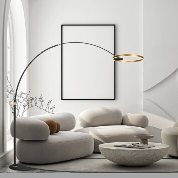 Steinhauer Ringlux lámpara de pie arco LED de 2 luces regulable para salón moderna