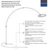 Steinhauer Ringlux lámpara de pie tipo arco LED regulable, moderna, de 2 luces