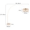 Steinhauer Sparkled Light lámpara de pie arco moderna para salón y lectura, 240 cm