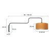 Steinhauer Aplique de pared Bloeba con brazo angular regulable y pantalla dorada